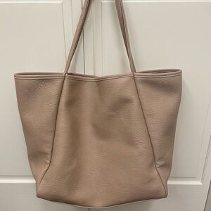 Leather oversize bag